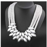 Multi layer woven tassel women's necklace jewelry Media 