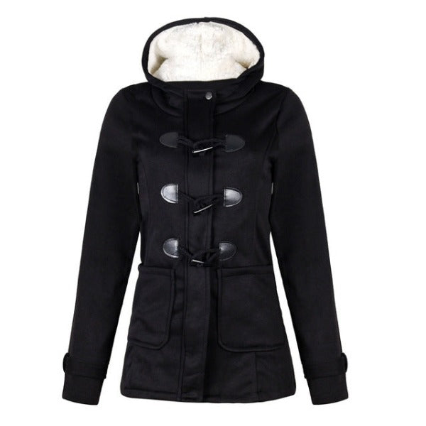 Long Sleeve Velvet Winter Jacket Women Fall Hooded Buttons Plus Size 5xl Warm Coat Woman Casual Parkas Veste Femme Media 