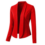 Blazers Women Fashion Solid Tops Long Sleeve Jacket Ladies Office Wear Cardigan Coat brand high quality woman clothing