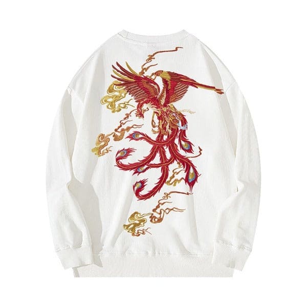National trend men clothing heavy industry Phoenix embroidery heavy sweatshirt new top casual national trend Media 