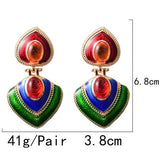 Fashion Earrings Oiled Colorful Jewelry Media 