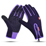 Touch Screen Windproof Outdoor Sport Gloves,Men Women Winter Fleece Thermal Warm Running Gloves,Anti-slip Cycling Gloves Media 