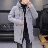 Medium Length Cotton Padded Jacket Men's Hooded Cotton Jacket Winter New Down Cotton Jacket Long Cotton Padded Jacket Winter Coat Media 