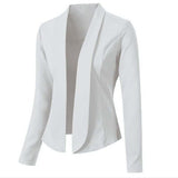 Blazers Women Fashion Solid Tops Long Sleeve Jacket Ladies Office Wear Cardigan Coat brand high quality woman clothing