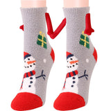 Christmas Supplies Magnetic Suction Hand In Hand Couple Socks Coral Fleece Tube Socks Warm Slipper Bed Socks Winter Soft Warm Slipper - Fashionlinko