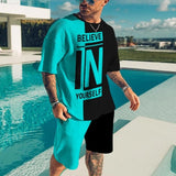 Men Tracksuit short Sleeve Tshirt Shorts 2 Pieces Set Outfits oversized Casual Trendy Sportswear Male Clothes fashionlinko.com