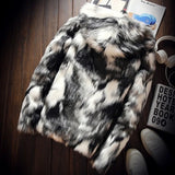 Men's Simulation Fur Exquisite corean Style Jacket Fashion Casual simulation Fox Leather thick warm coat all matches Street Style fashionlinko.com