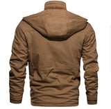 Winter Jacket men's Hooded Plush Thickened Coat autumn Large Tactical Cotton - Fashionlinko.com