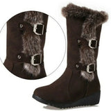 Hot Women Boots Autumn Flock Winter Ladies Fashion Snow Boots Shoes fashionlinko.com