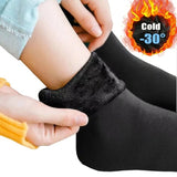 Female winter fleece thick warm socks soft comfortable solid color home floor thick stocking soft boots sleeping socks fashionlinko.com