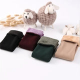 Female winter fleece thick warm socks soft comfortable solid color home floor thick stocking soft boots sleeping socks fashionlinko.com