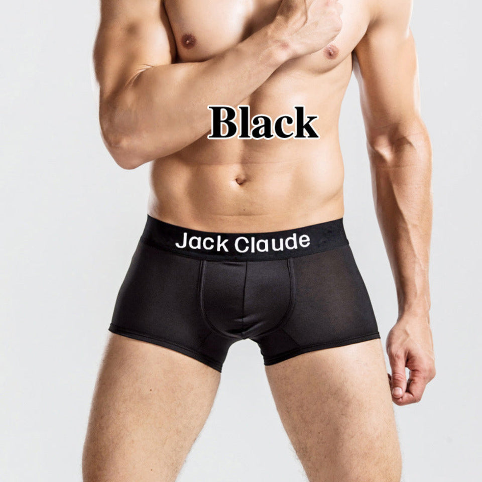 Men's black boxer briefs with breathable stretch fabric, supportive fit, and soft waistband for everyday comfort.