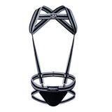 Men's adjustable strap thong underwear with breathable fabric and modern design.