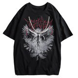 Y2k Gothic Punk Style Men T Shirt Clothes Harajuku Oversized T-shirt Top Tee High Street Hipster Summer Streetwear Anime Clothes