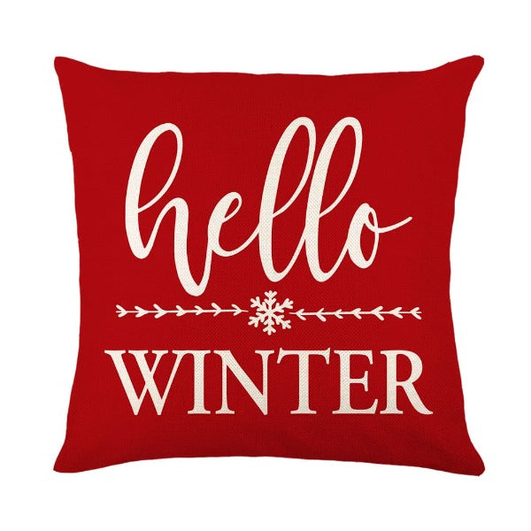 Christmas Pillow Cover Festive Linen - Fashionlinko