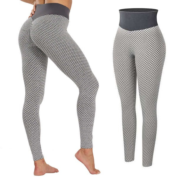 TIK Tok Leggings Women Butt Lifting Workout Tights Plus Size Sports High Waist Yoga Pants Light Grey - Fashionlinko