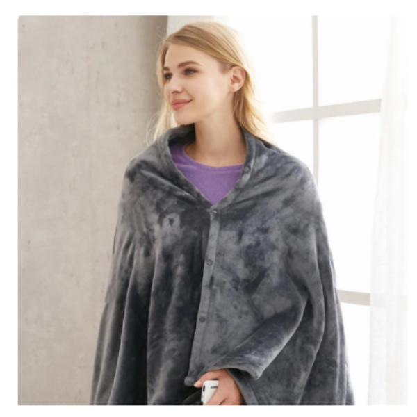 Winter Flannel Heated Blanket Cold Protection Body Warmer Usb Heated Warm Shawl Electric Heated Plush Blanket - Fashionlinko.com