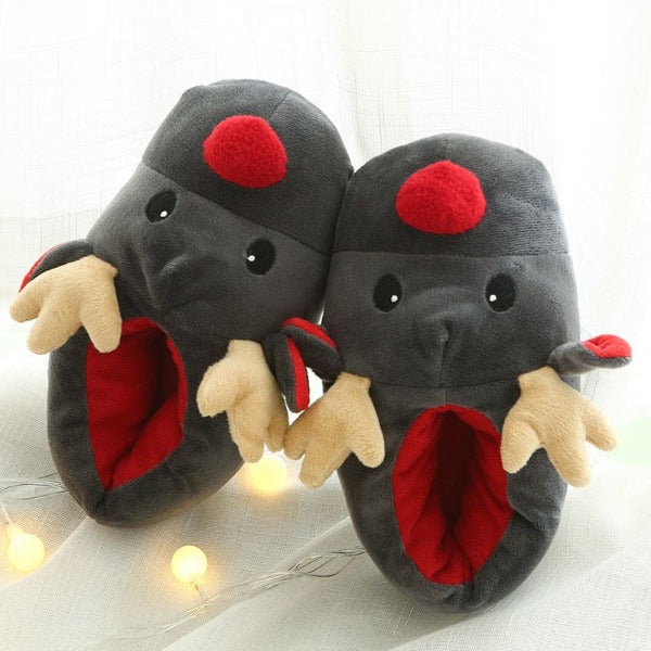 Christmas Shoes Cute Elk Home Slippers - Fashionlinko