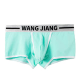 Men's cotton boxer briefs in black, blue, and white featuring breathable fabric, a supportive pouch, and a comfortable elastic waistband.