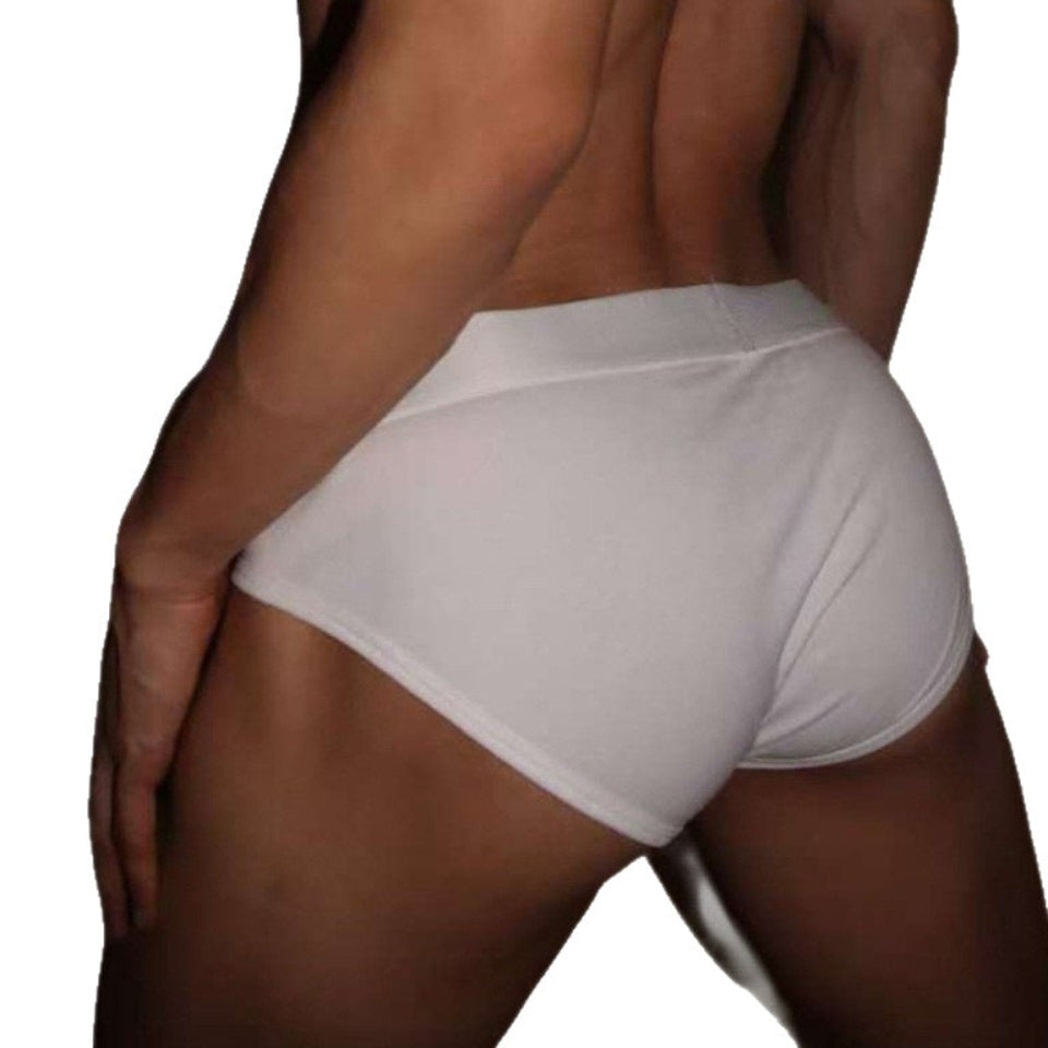 Soft men's combed cotton boxer briefs with comfortab