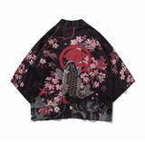 Japan Style Clothes Men Summer Streetwear Cat Print Kimono Cardigan Mandarin Robe Men Unisex Japanese Trend Kimonos