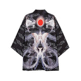 Japanese Crane Kimono Women Cardigan Yukata Fashion Men Haori Obi Clothing Asian Shirt National Tradition Clothes