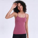 Lightweight Womens Fitted Sexy Tank Top Y Strip Back - Fashionlinko