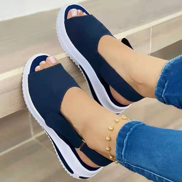 Velcro Casual Summer Women Sandals Fish Mouth Sandals - Fashionlinko