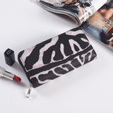 Fashion Long Zipper Women Wallets Bright Leather Black and White Wallet Wallet Prismatic Bag Flower Corner Clutch Bag Purse - Fashionlinko