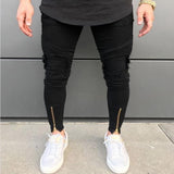 Ripped Zipper Jeans - Fashionlinko