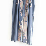 Peacock flower print gown - Fashionlinko