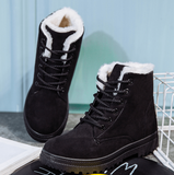 Winter New Women Snow Boots Flat With Large Size Casual Cotton Shoes Trend Women Vulcanized Shoes Artificial Plush - Fashionlinko
