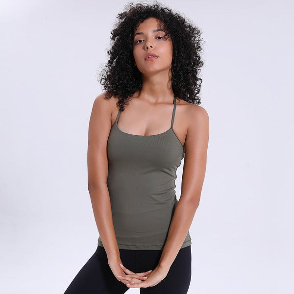 Lightweight Womens Fitted Sexy Tank Top Y Strip Back - Fashionlinko