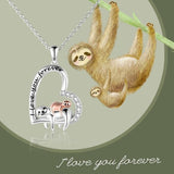 Sloth Necklace for Mom Women Girls Sloth Jewelry Gifts - Fashionlinko